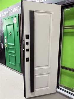 Висконсин. Морозостойкая готовая дверь с Двухцветным коробом - фото 9372